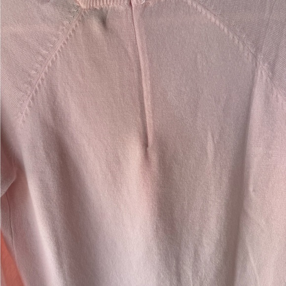 Kendra Scott Zip-Back Mock-Neck Sweater. Baby Pink. Medium. Kept folded. - Picture 6 of 6